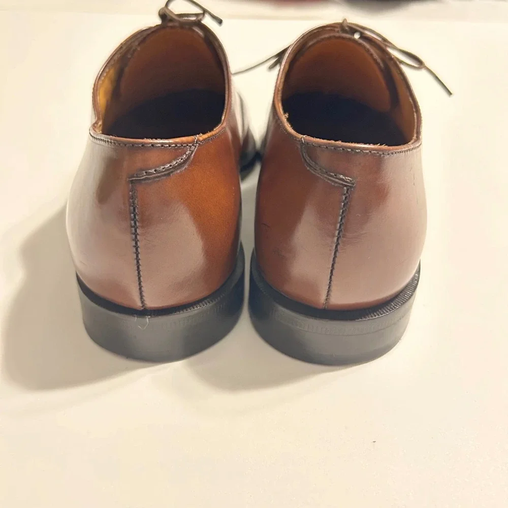 Vintage Cole Haan Oxford Shoes Mens 9.5 D Brown Leather Cap‎ Toe Made in USA